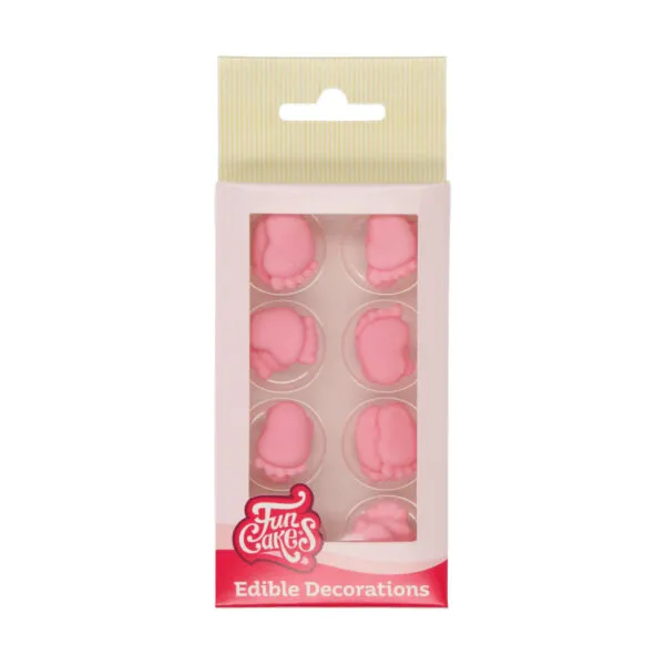 Suikerdecoratie Babyvoetjes Roze