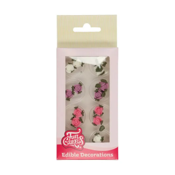 Décors en Sucre Roses avec Feuilles