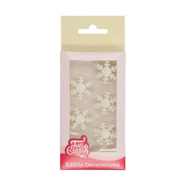 Fondant Decoratie Sneeuwvlokken Wit