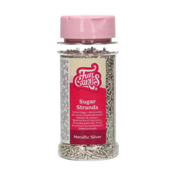 Sugar Strands Metallic Silber