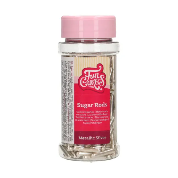 Bâtons de Sucre Métalliques XL Argent