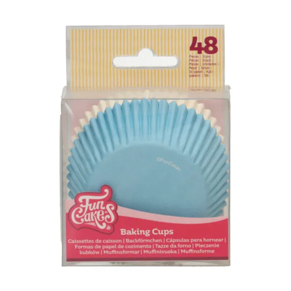 Baking Cups Licht Blauw / Wit