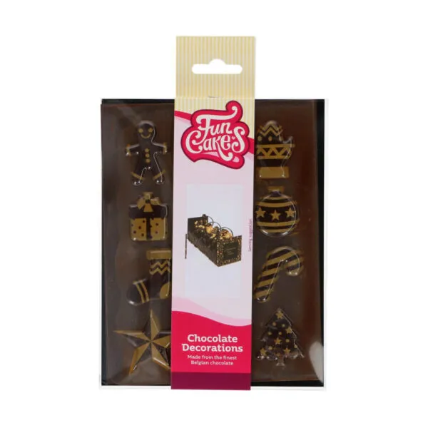 Schokoladendekorationen Gold Weihnachten
