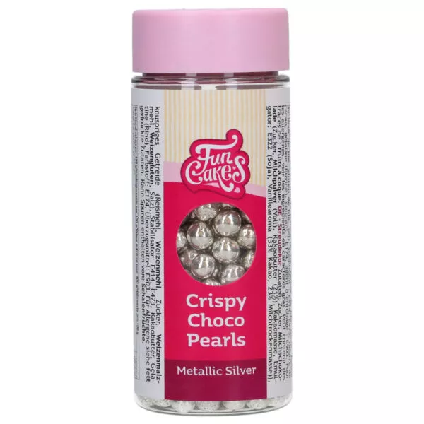 Crispy Choco Parels Metallic Zilver