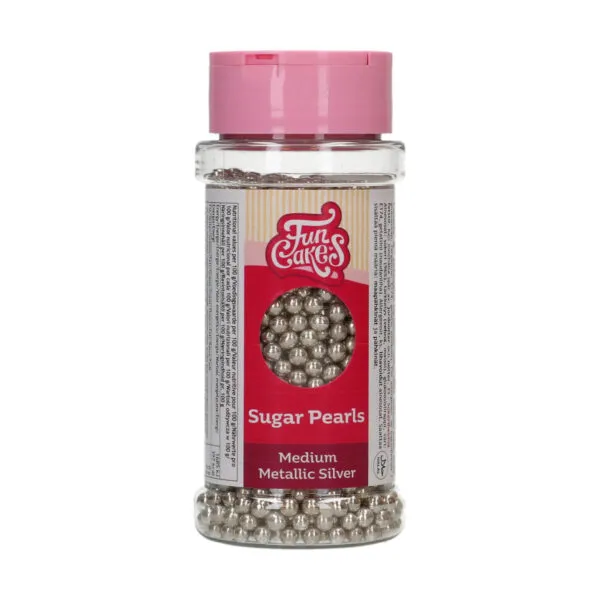 Suikerparels Medium Metallic Zilver