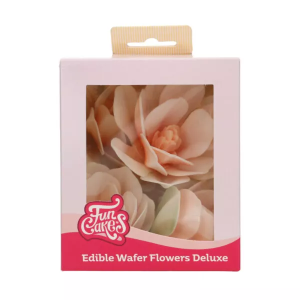 Edible Wafer Flowers Deluxe Magnolia White Large pk/6
