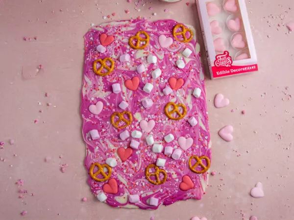 Valentine choco bark