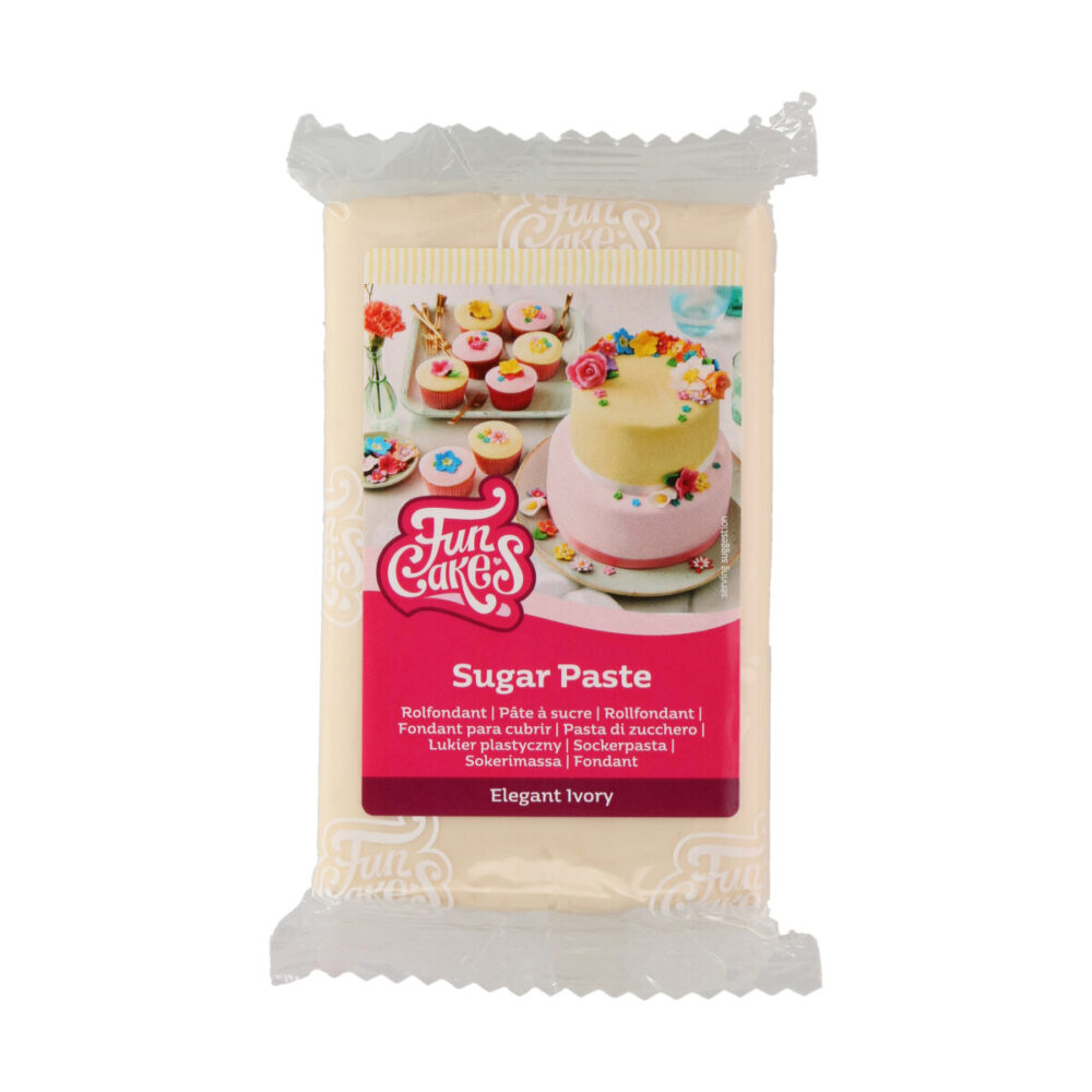 F20105 FunCakes Flavoured Sugar Paste Elegant Ivory 250g 2 Sugar Paste Elegant Ivory