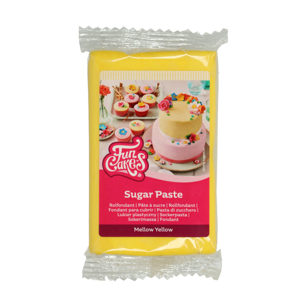 F20145 FunCakes Sugar Paste Mellow Yellow 250g