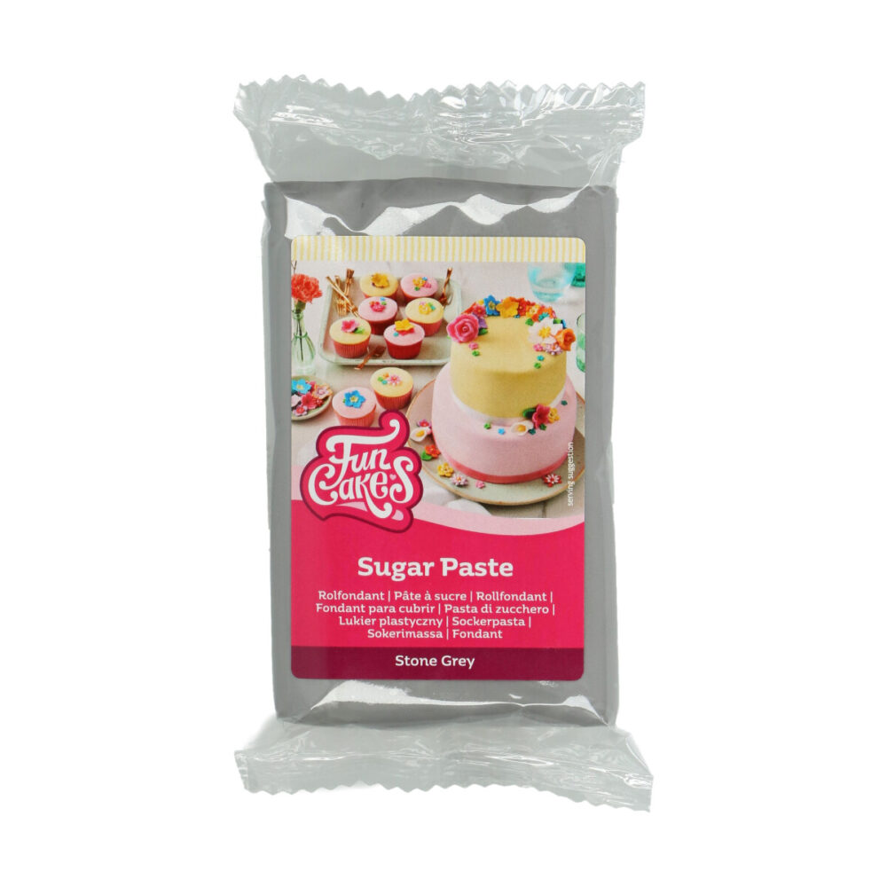 F20160 FunCakes Sugar Paste Stone Grey 250g
