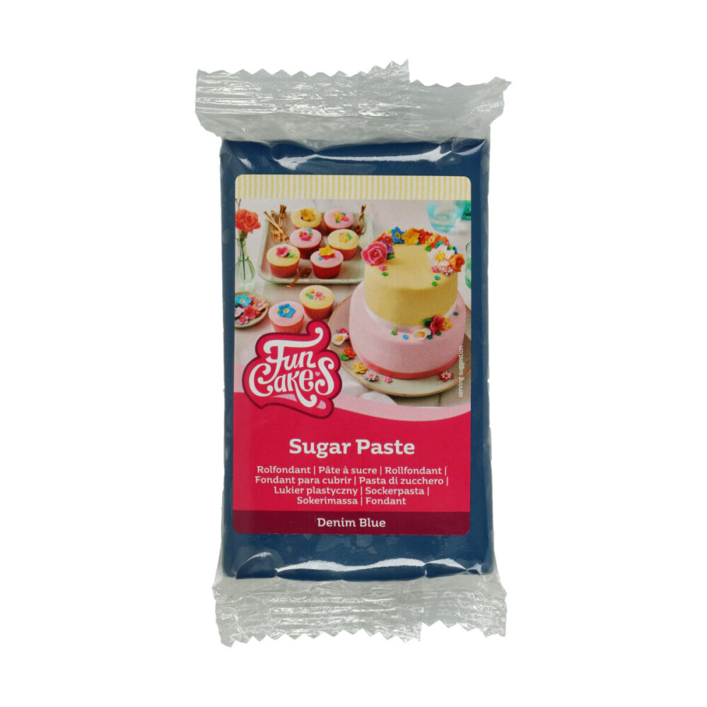 F20180 FunCakes Sugar Paste Denim Blue 250g