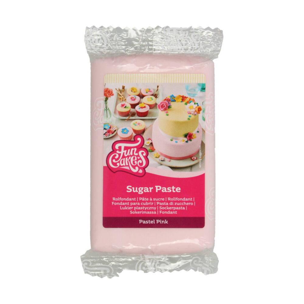 F20240 FunCakes Sugar Paste Pastel Pink 250g 2 Sugar Paste Pastel Pink