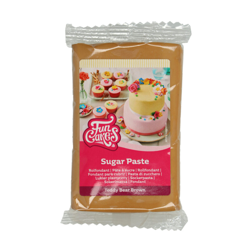 F20245 FunCakes Sugar Paste Teddy Bear Brown 250g