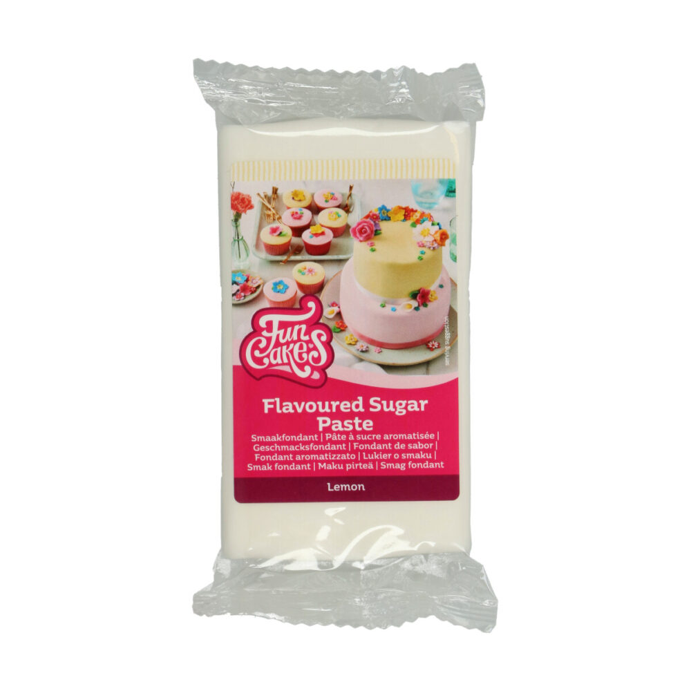 F20420 FunCakes Flavoured Sugar Paste Lemon 250g Smaakfondant Citroen