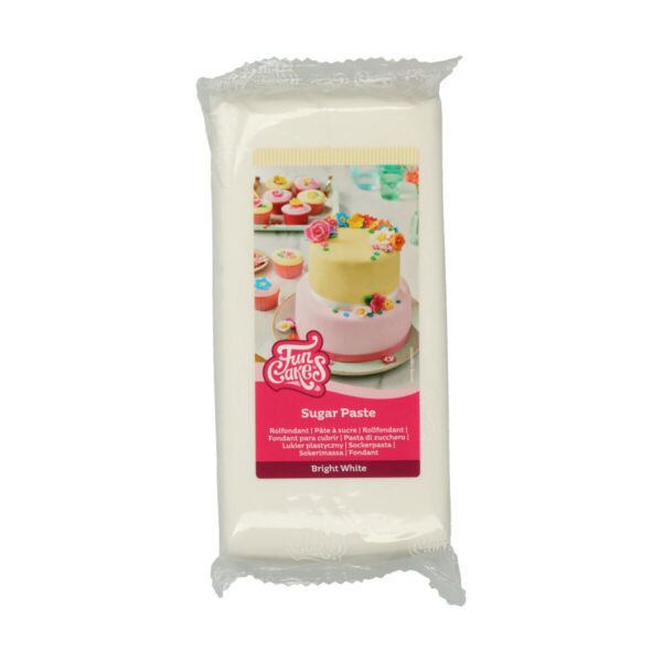 F20500 FunCakes Sugar Paste Bright White 1kg 2