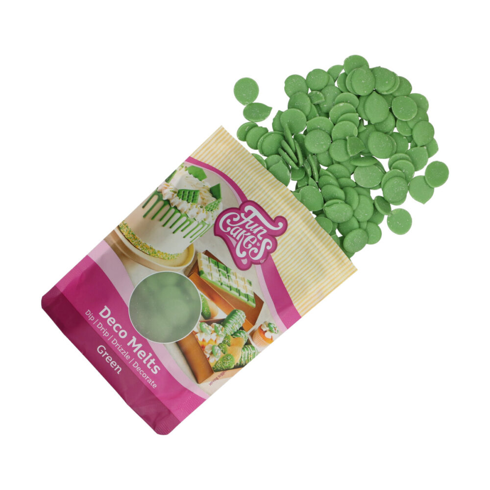 F25140 FunCakes Deco Melts Green 250g Open