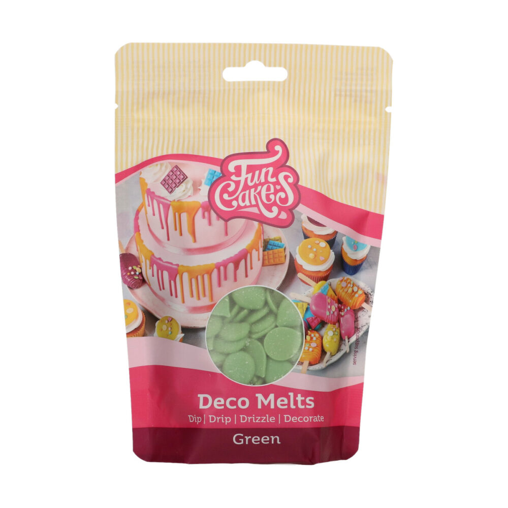 F25140 FunCakes Deco Melts Green Bag Deco Melts Groen