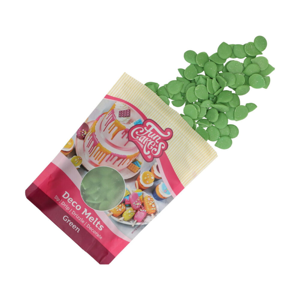 F25140 FunCakes Deco Melts Green Bag Open
