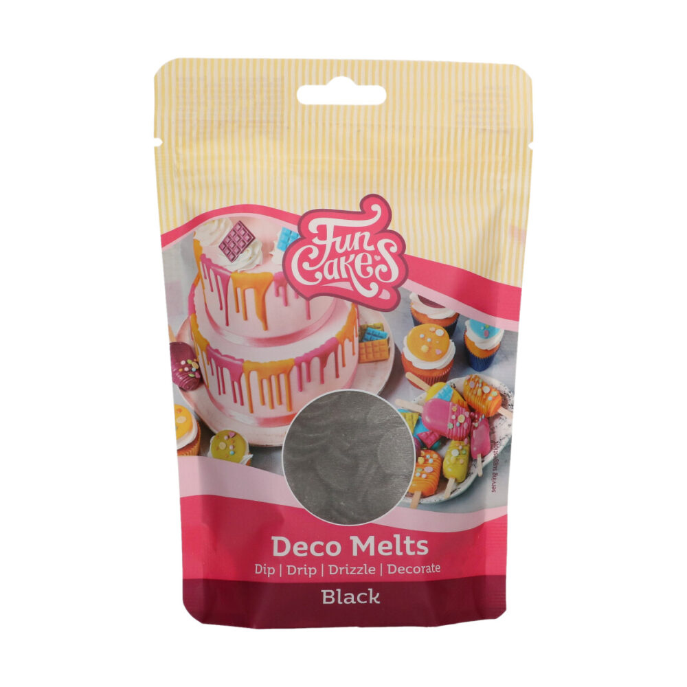 F25150 FunCakes Deco Melts Bag Deco Melts Black