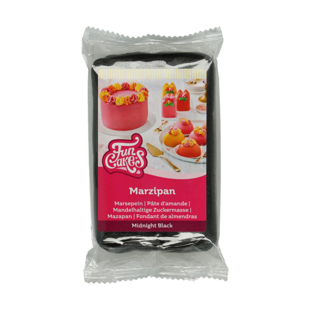 F28135 FunCakes Marzipan Midnight Black 250g