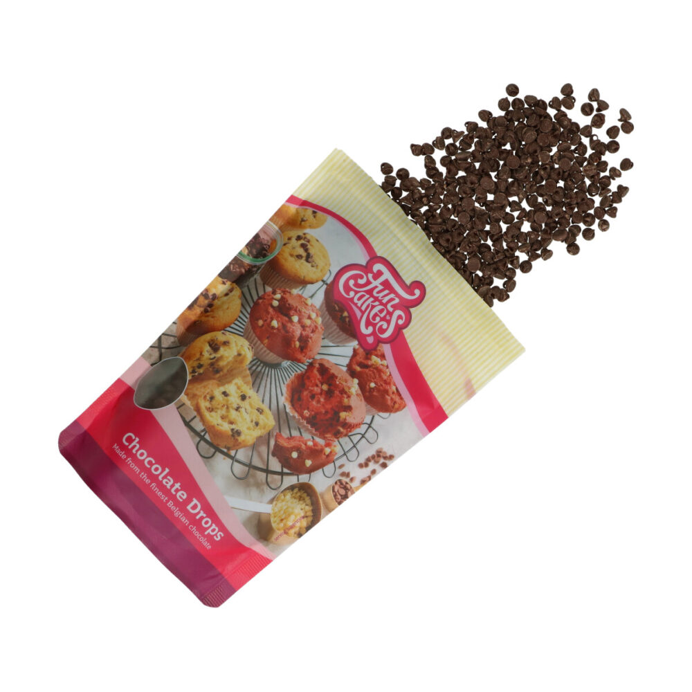 F30120 FunCakes Chocolate Drops Dark 350g Drops