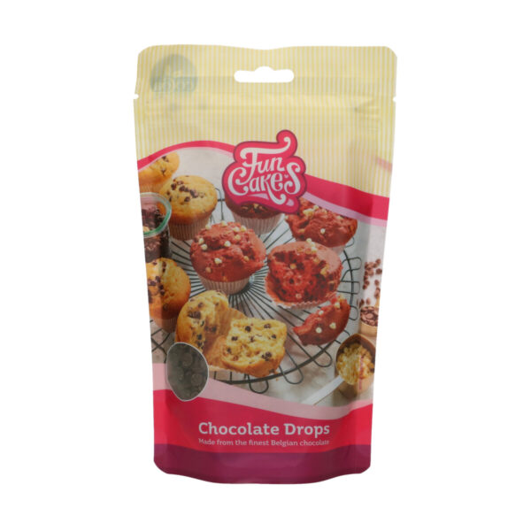 F30120 FunCakes Chocolate Drops Dark 350g Packshot