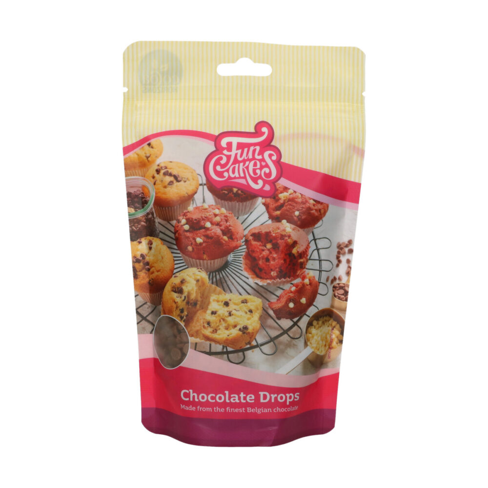 F30125 FunCakes Chocolate Drops Milk 350g Chocolate Drops Milk