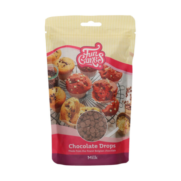 F30125 FunCakes Chocolate Drops Milk 350g B