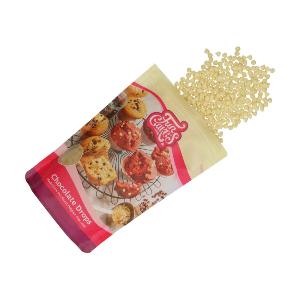 F30130 FunCakes Chocolate Drops White 350g Drops