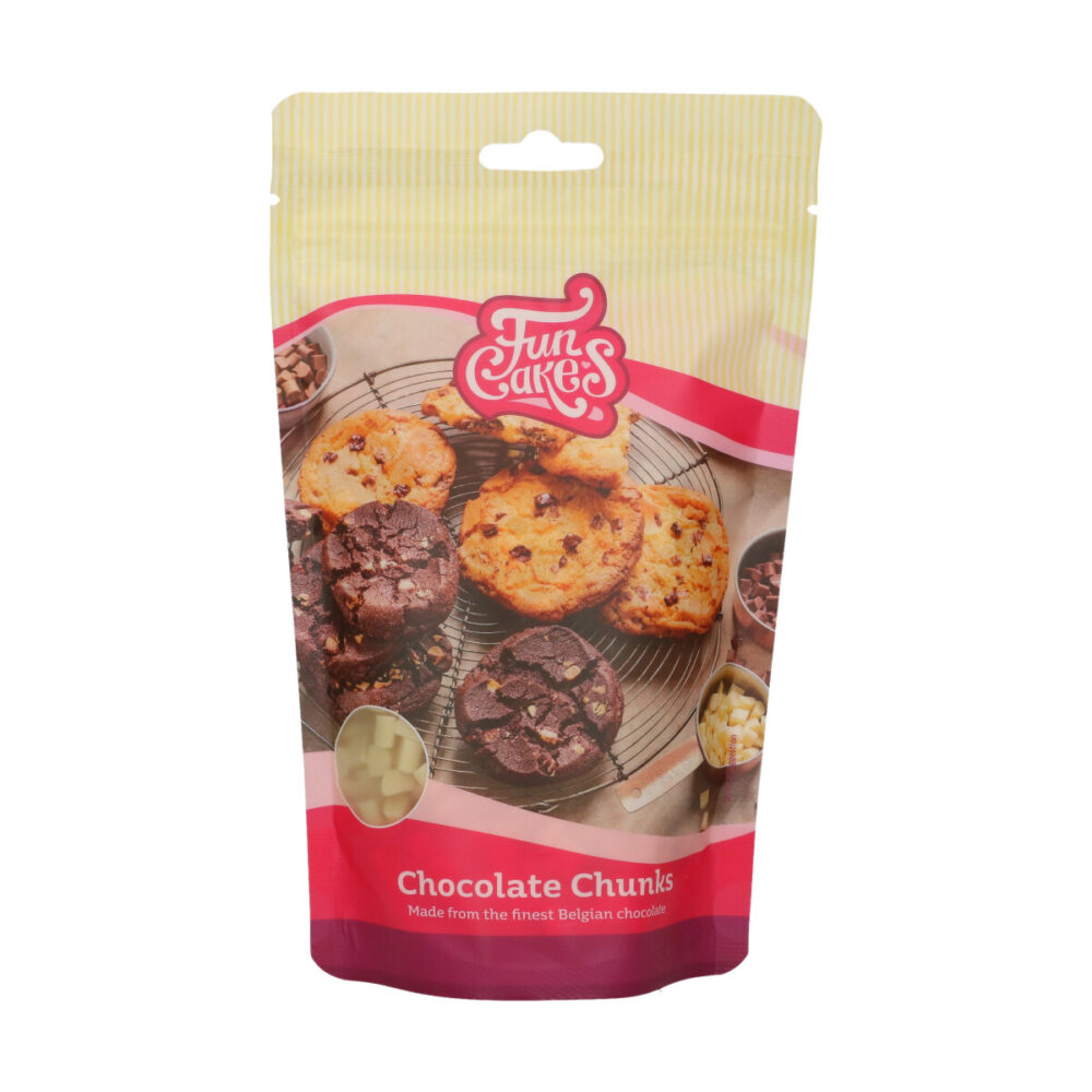 F30145 FunCakes Chocolate Chunks White 350g