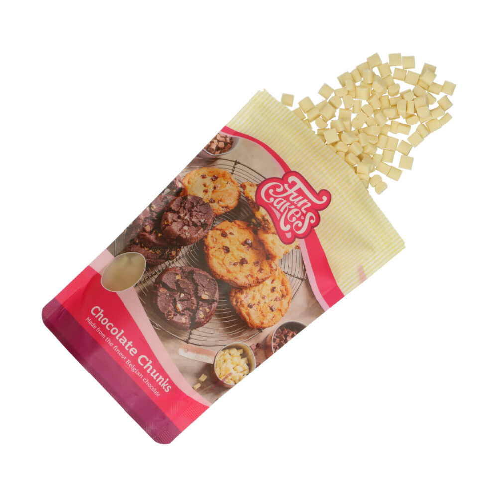 F30145 FunCakes Chocolate Chunks White 350g Chunks