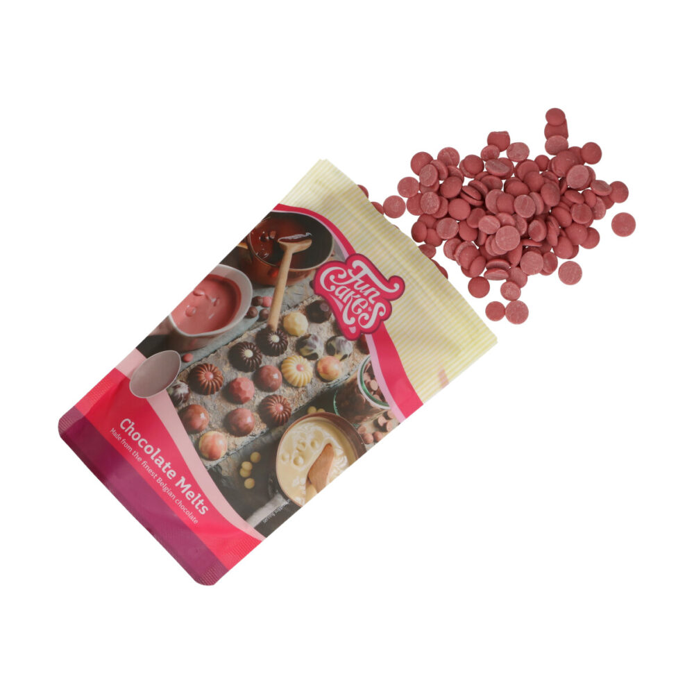 F30150 FunCakes Chocolate Melts Ruby 250g Melts