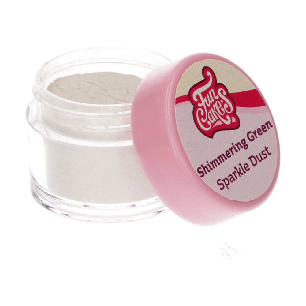 F41125 FunCakes Sparkle Dust Shimmering Green Jar