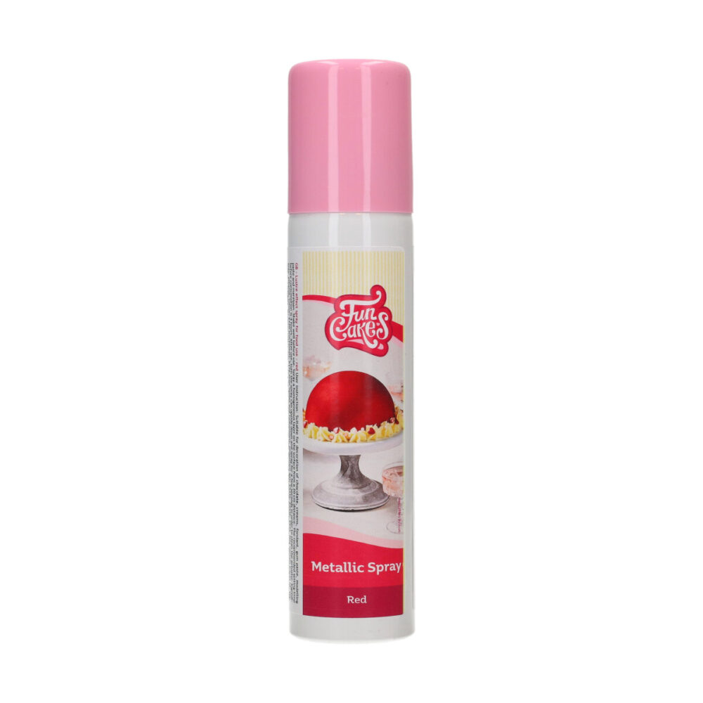 F41430 FunCakes Metallic Spray Red Metallic Spray Rood