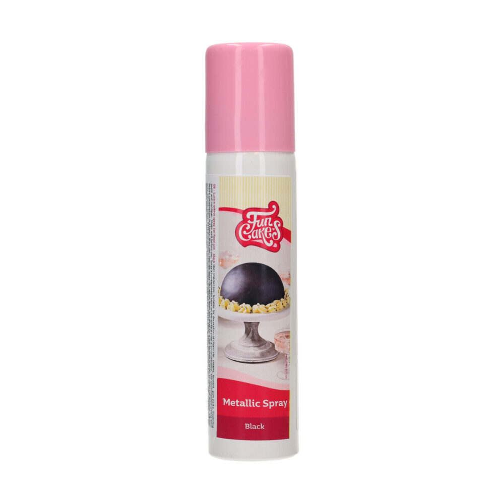F41440 FunCakes Metallic Spray Black Metallic Spray Black
