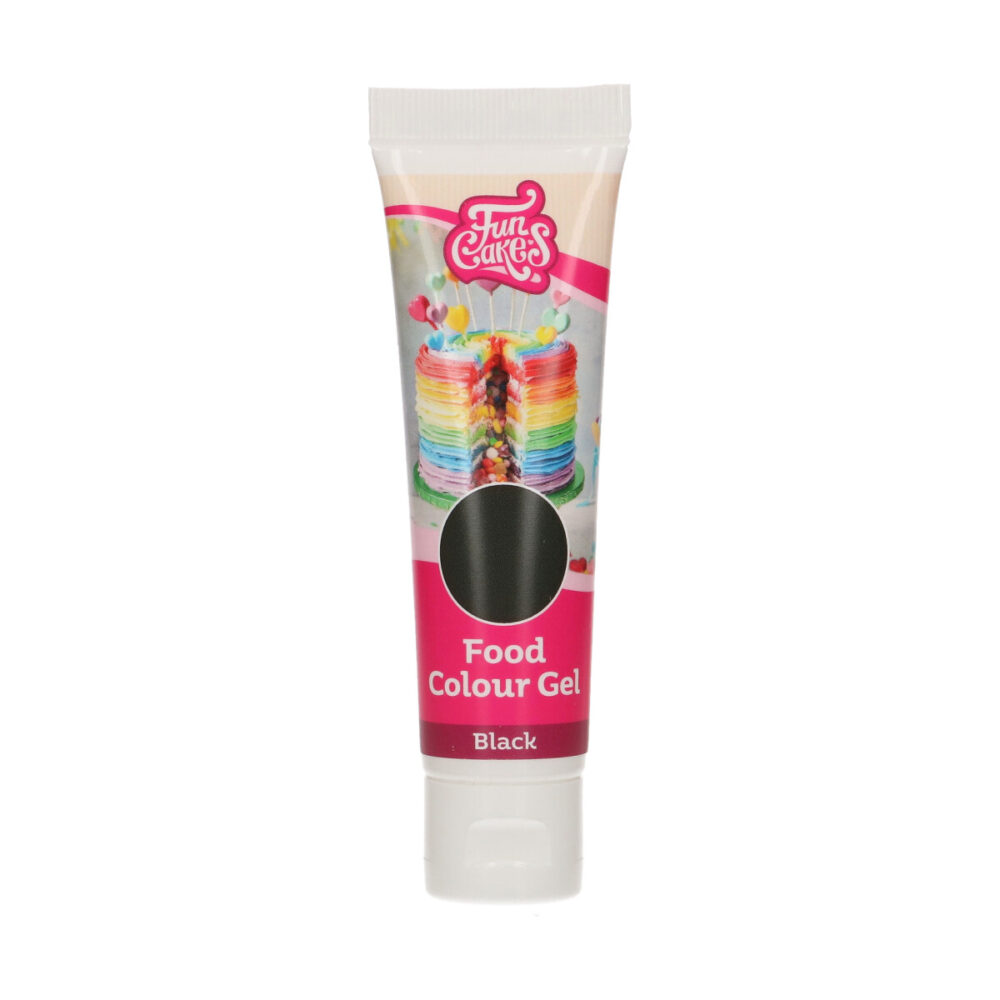 F44105 FunCakes Food Colour Gel Black 30g Tube