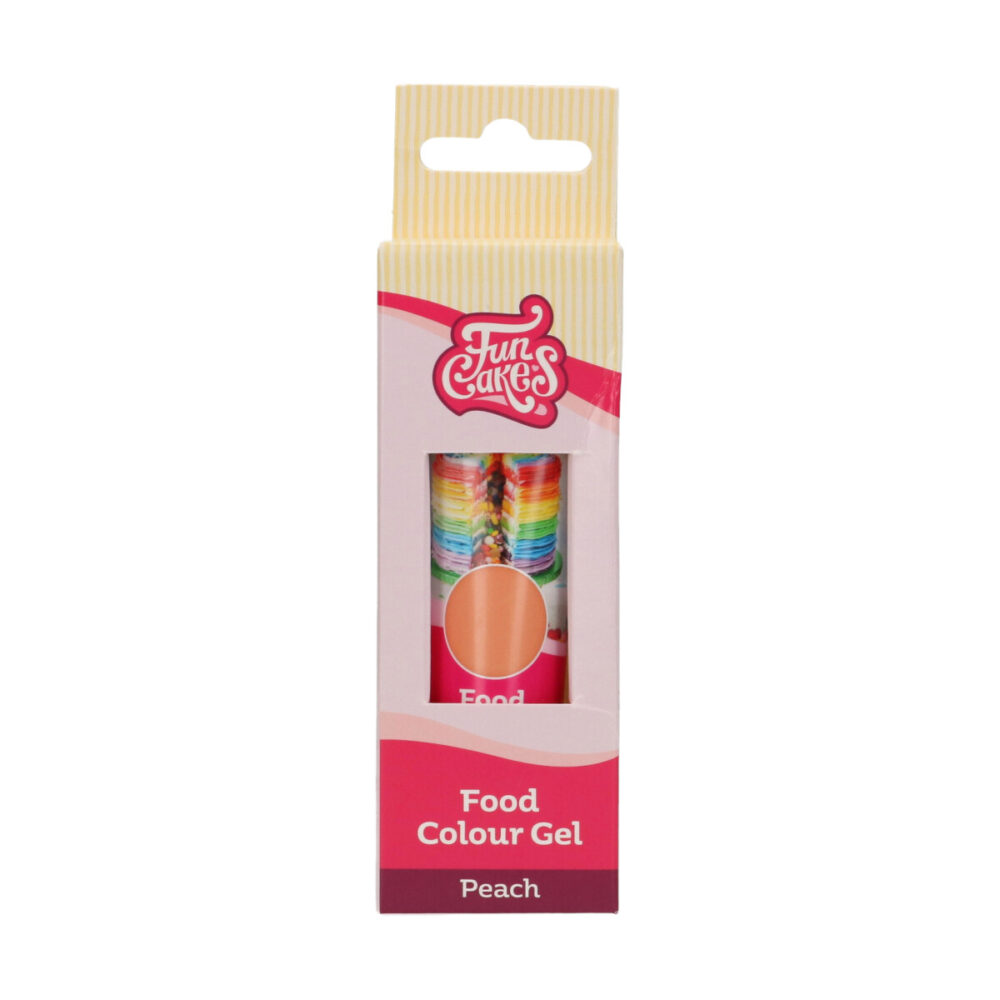 F44165 FunCakes Food Colour Gel Peach Packshot Food Colour Gel Perzik