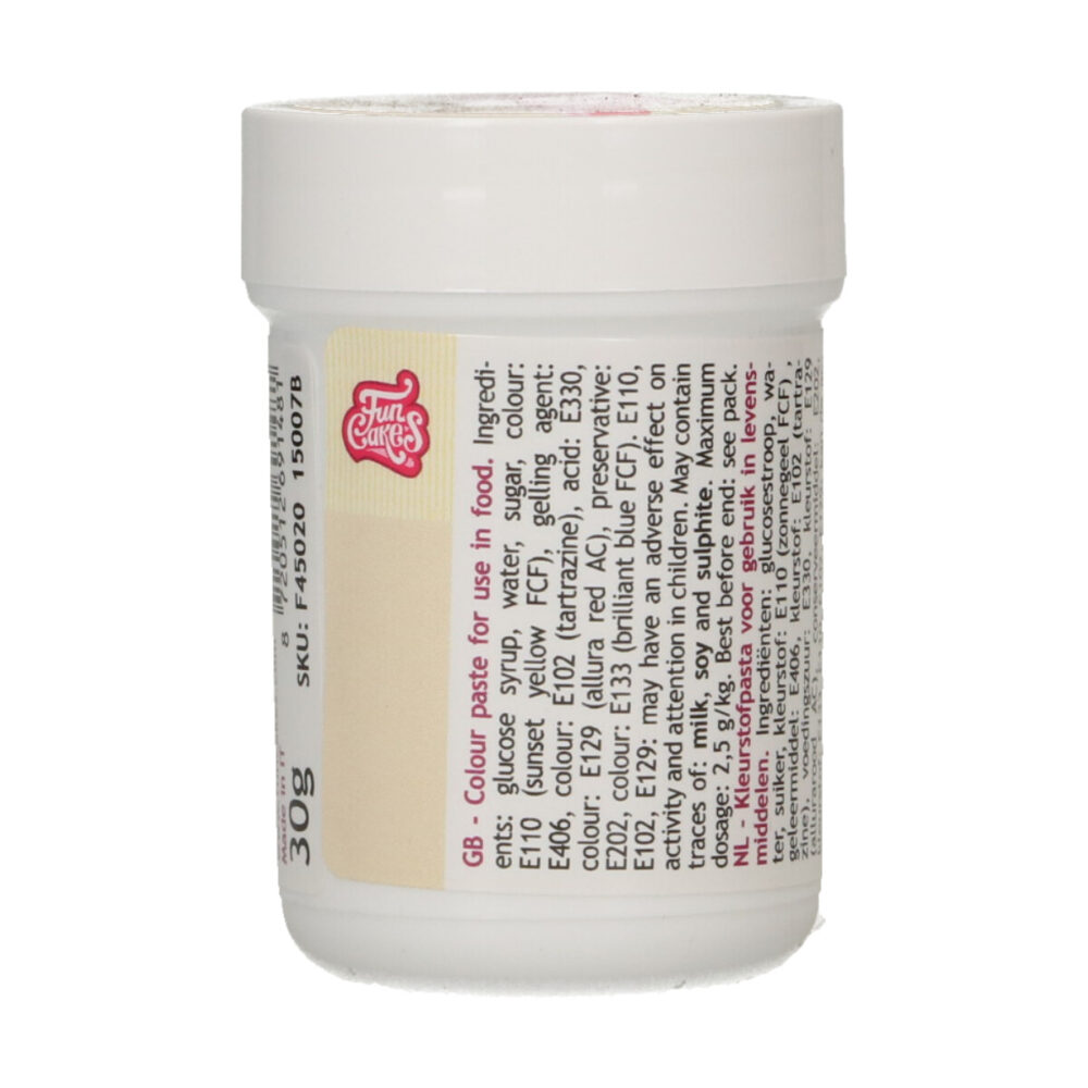 F45020 FunCakes Food Colour Paste Ivory Food Colour Paste Ivory