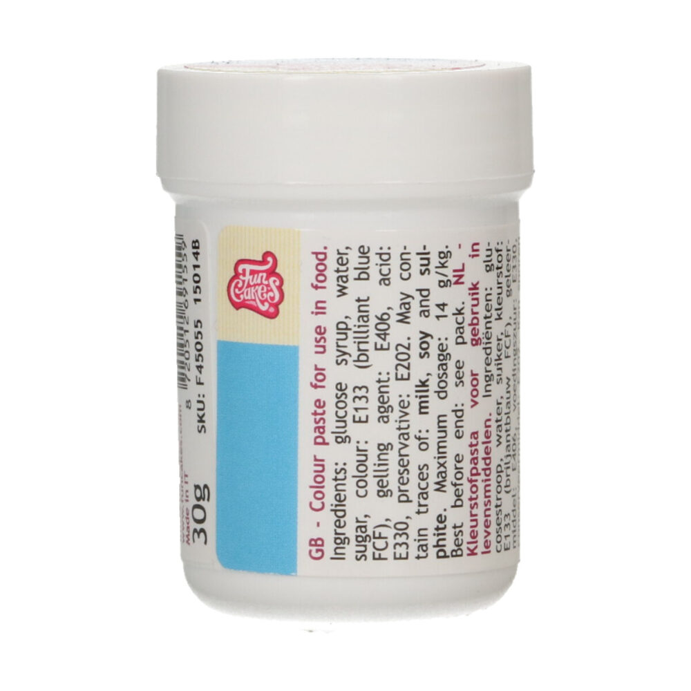 F45055 FunCakes Food Colour Paste Sky Blue Food Colour Paste Sky Blue