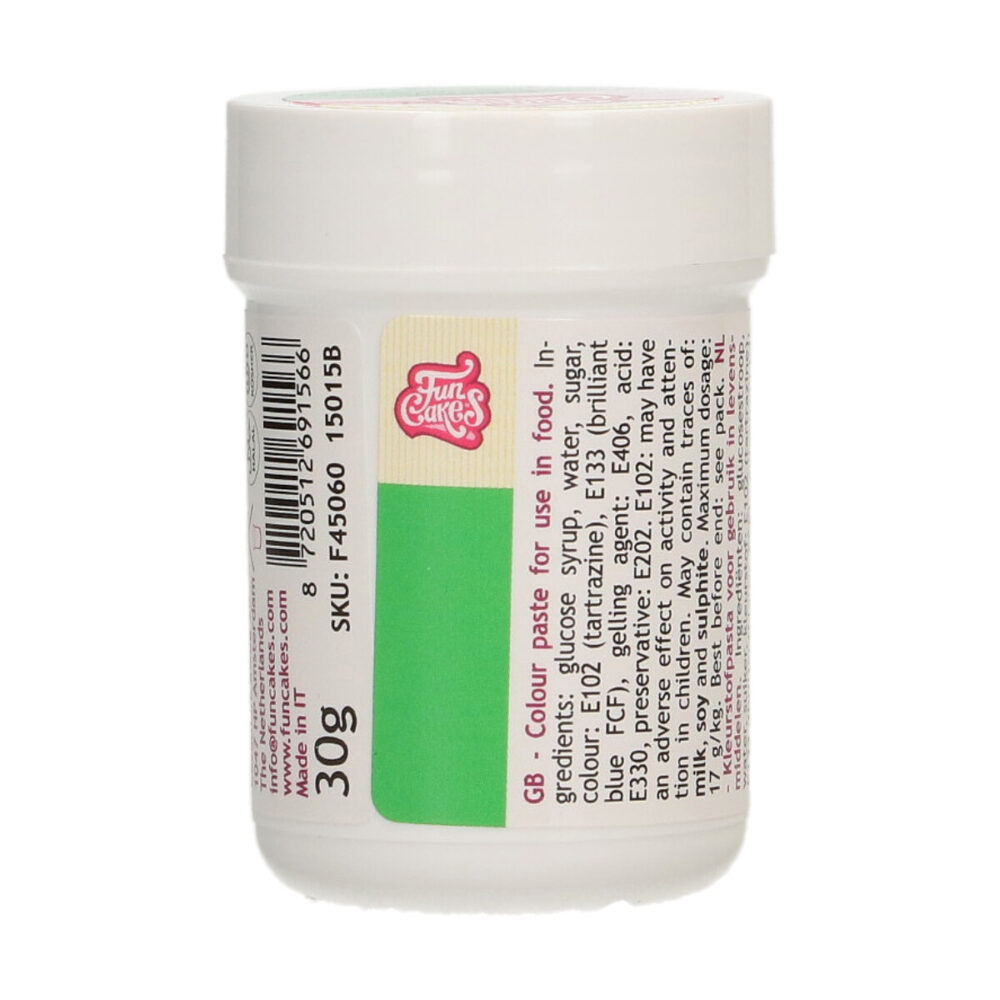 F45060 FunCakes Paste Food Colour Green Food Colour Paste Groen