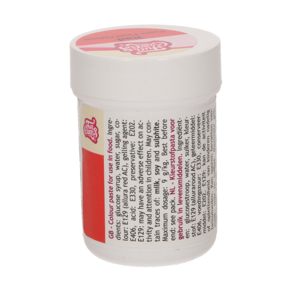 F45070 FunCakes Food Colour Paste Red 30g Food Colour Paste Rood