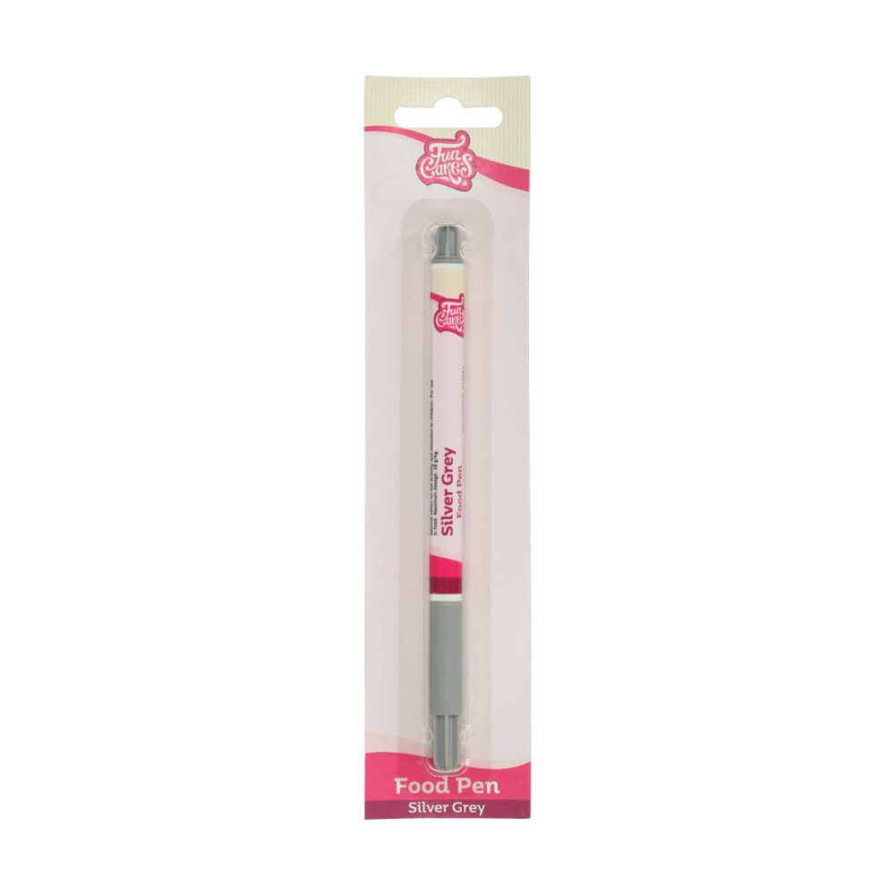 F45510 FunCakes Food Pen Silver Grey Food Pen Silver Grey