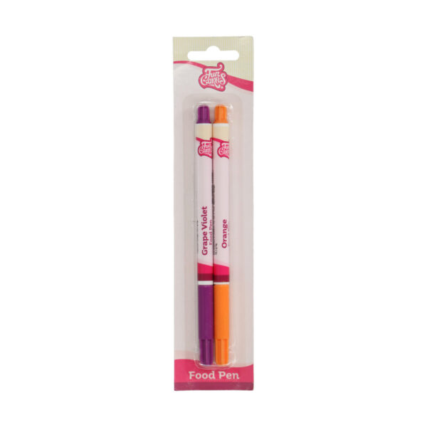 F45590 FunCakes Food Pen Set Purple Orange