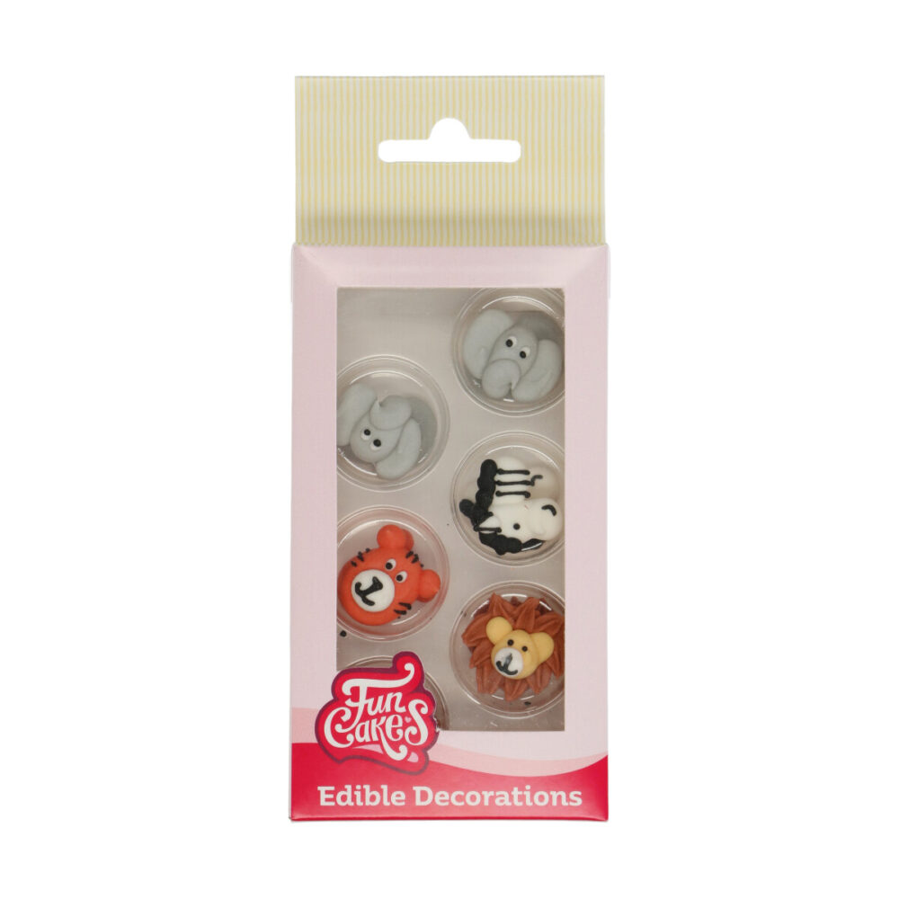 F50145 FunCakes Edible Decorations Safari Animals Suikerdecoratie Safari Dieren