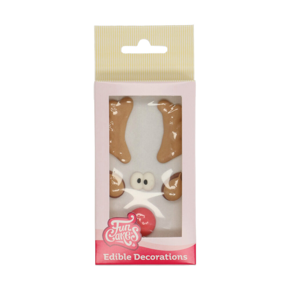 F50290 FunCakes Edible Decorations Rudolph Sugar Decorations Rudolph