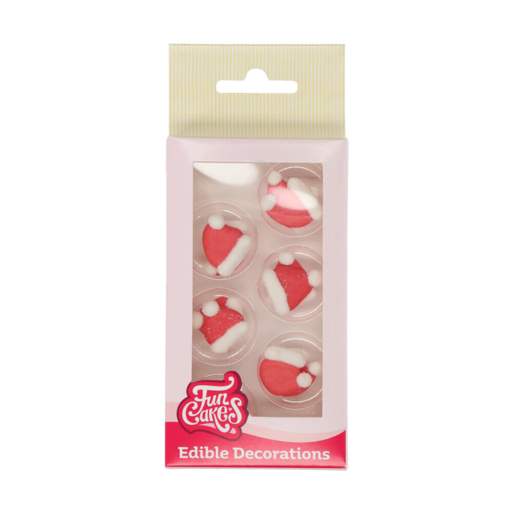 F50295 FunCakes Edible Decorations Santa Hat Suikerdecoratie Kerstmuts