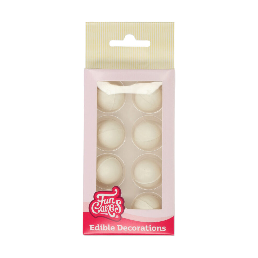 F50500 FunCakes Choco Balls White Pearl Choco Balls White