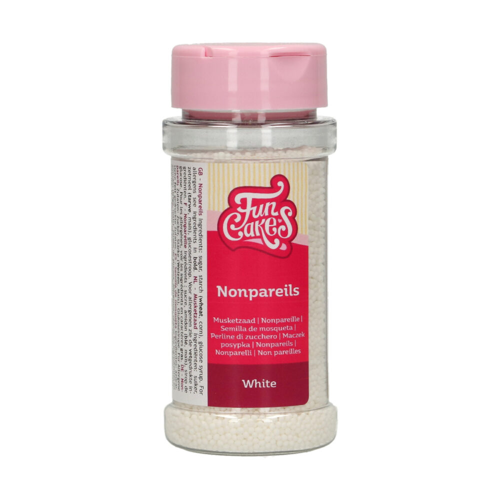 F51515 FunCakes Nonpareils White 80g Nonpareils White