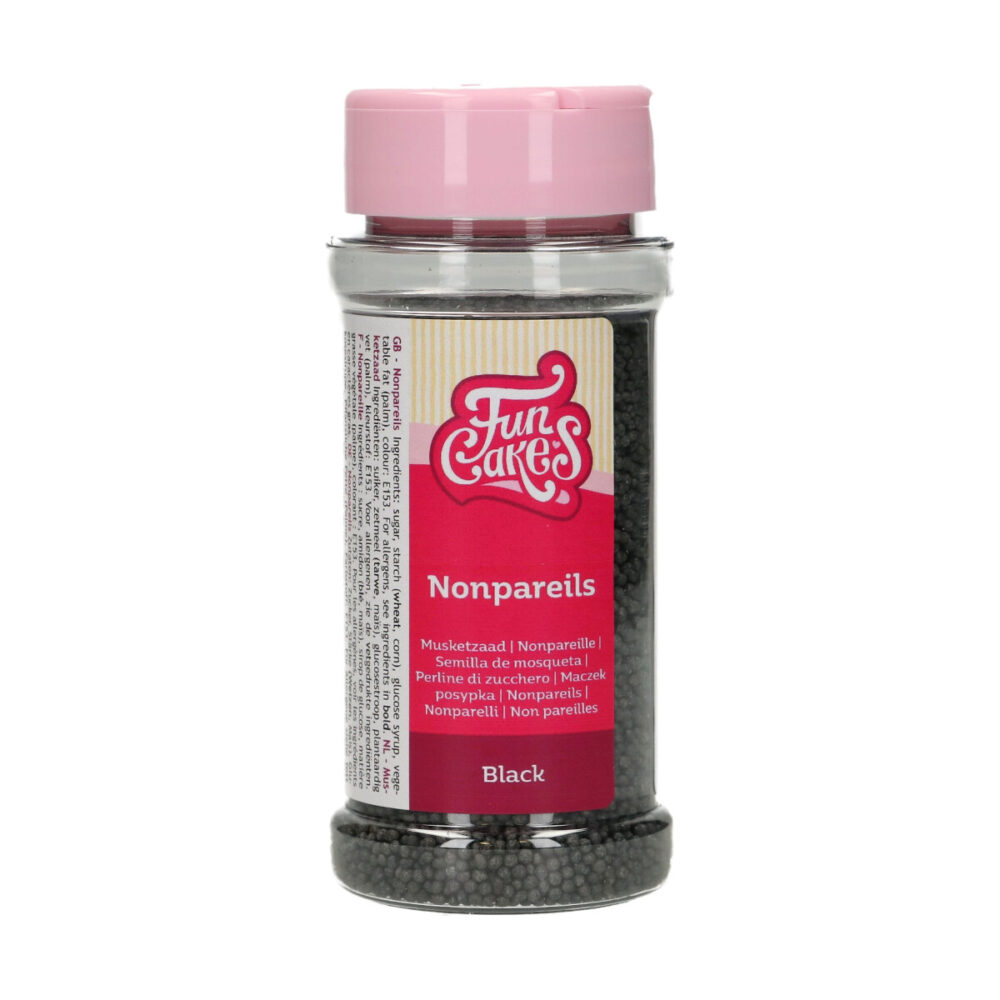 F51545 FunCakes Nonpareils Black 80g Nonpareils Black