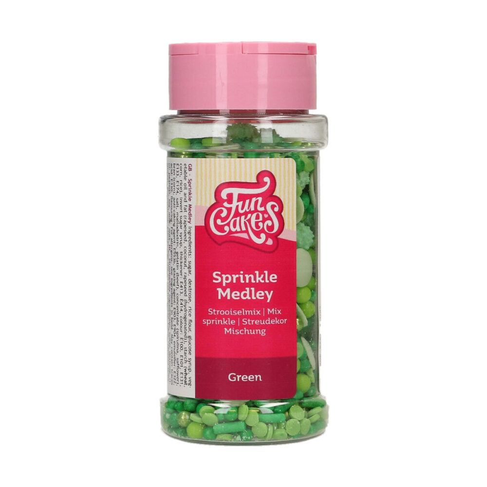 F51975 FunCakes Sprinkle Medley Green 65g Sprinkle Medley Groen